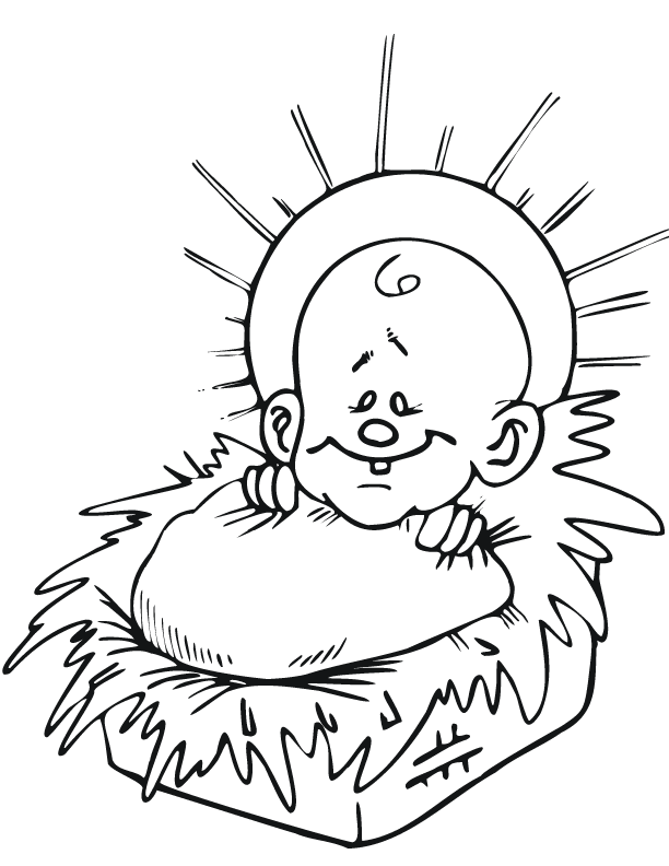 Nicest Baby Jesus Coloring Page