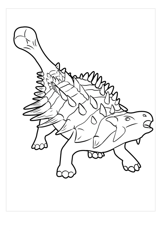 Medium Ankylosaurus Coloring Page Coloring Page