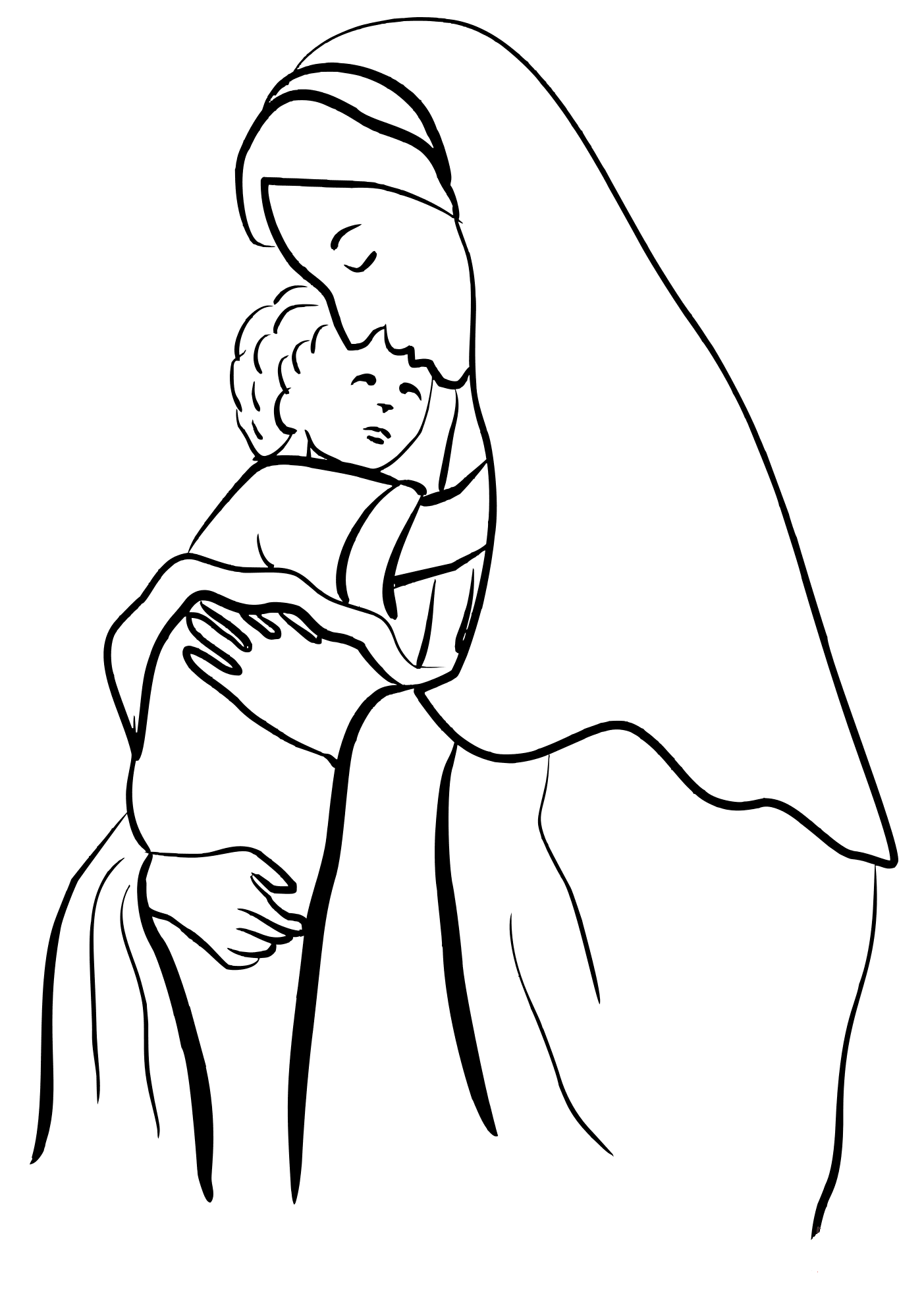 Baby Jesus Coloring Page For Kids Coloring Page