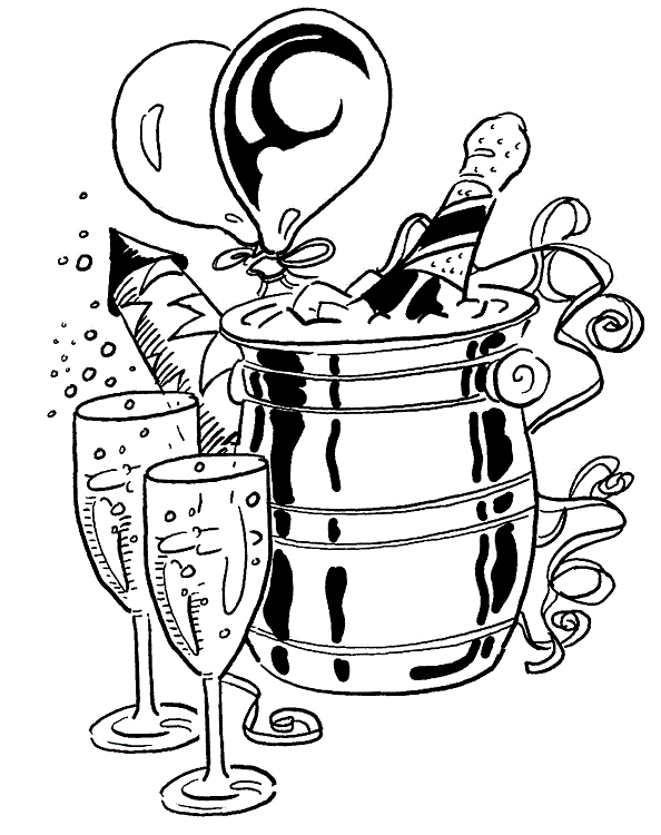 New Years Day Coloring Page