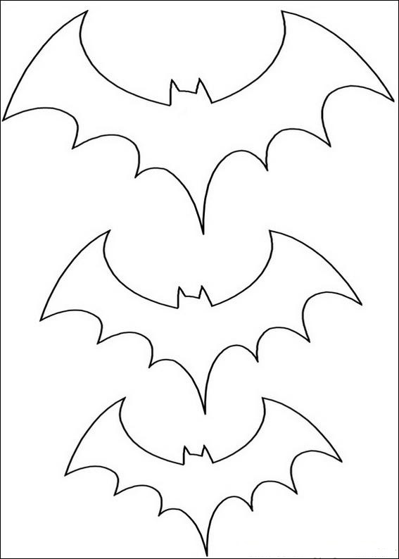 Three Bats Coloring Page Coloring Page