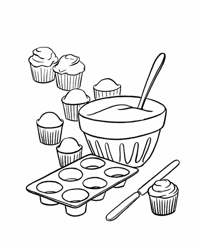 Printable Birthday Cake Coloring Page For Childreb Coloring Page
