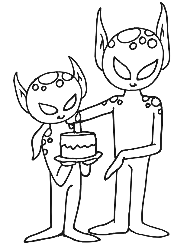 Printable Birthday Cake For Everyone Coloring Page