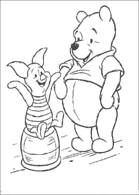 Baby Winnie The Pooh Playing Sit On A Topless