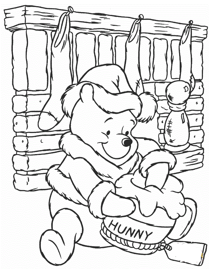 Baby Winnie The Pooh Take Some Honey Coloring Page