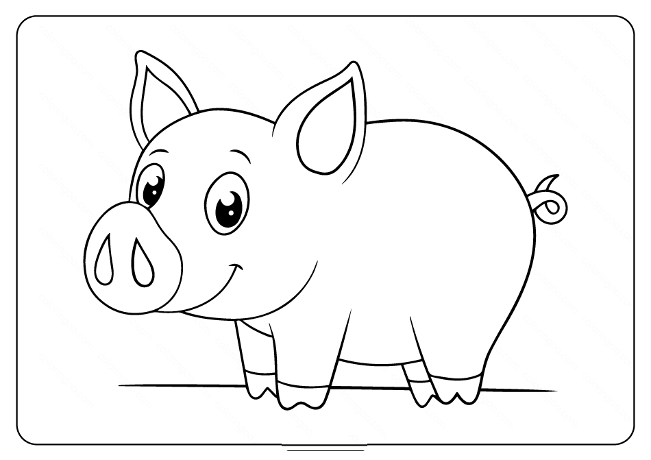 Printable Baby Pig Coloring Pages For Children