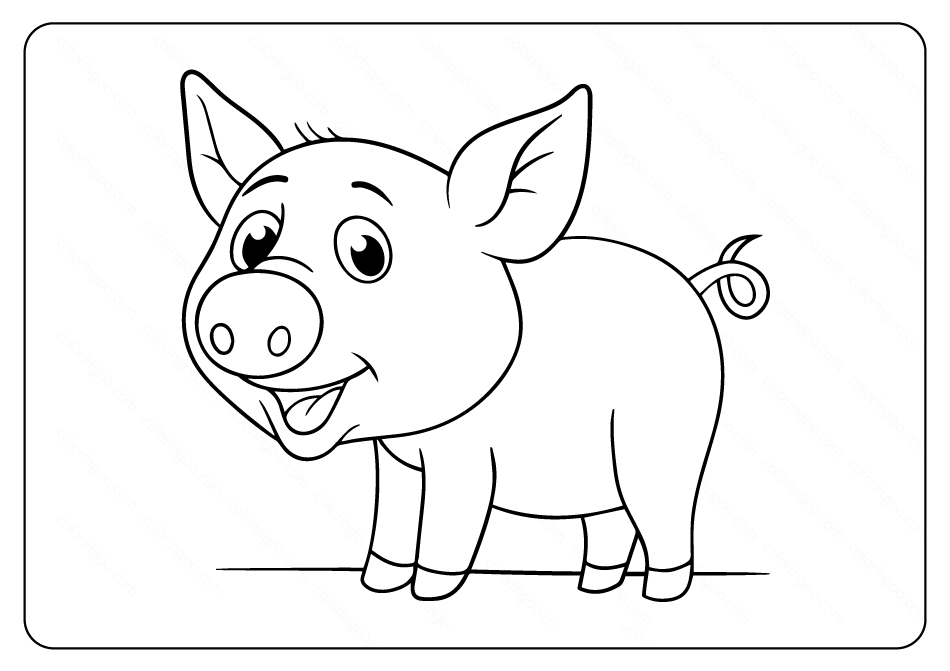 Printable Baby Pig Coloring Pages For Kids