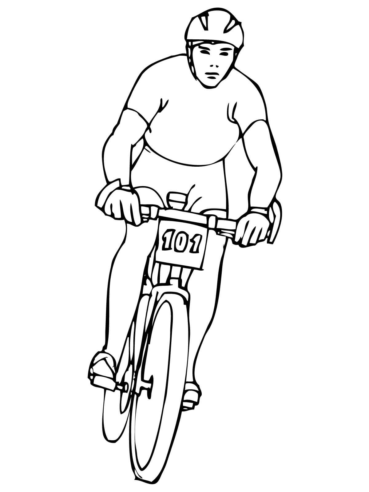 Riding Mountain Bicycle Coloring Page