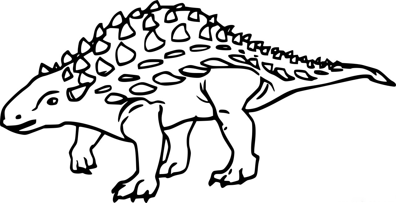 Ankylosaur Armored Dinosaur Coloring Page