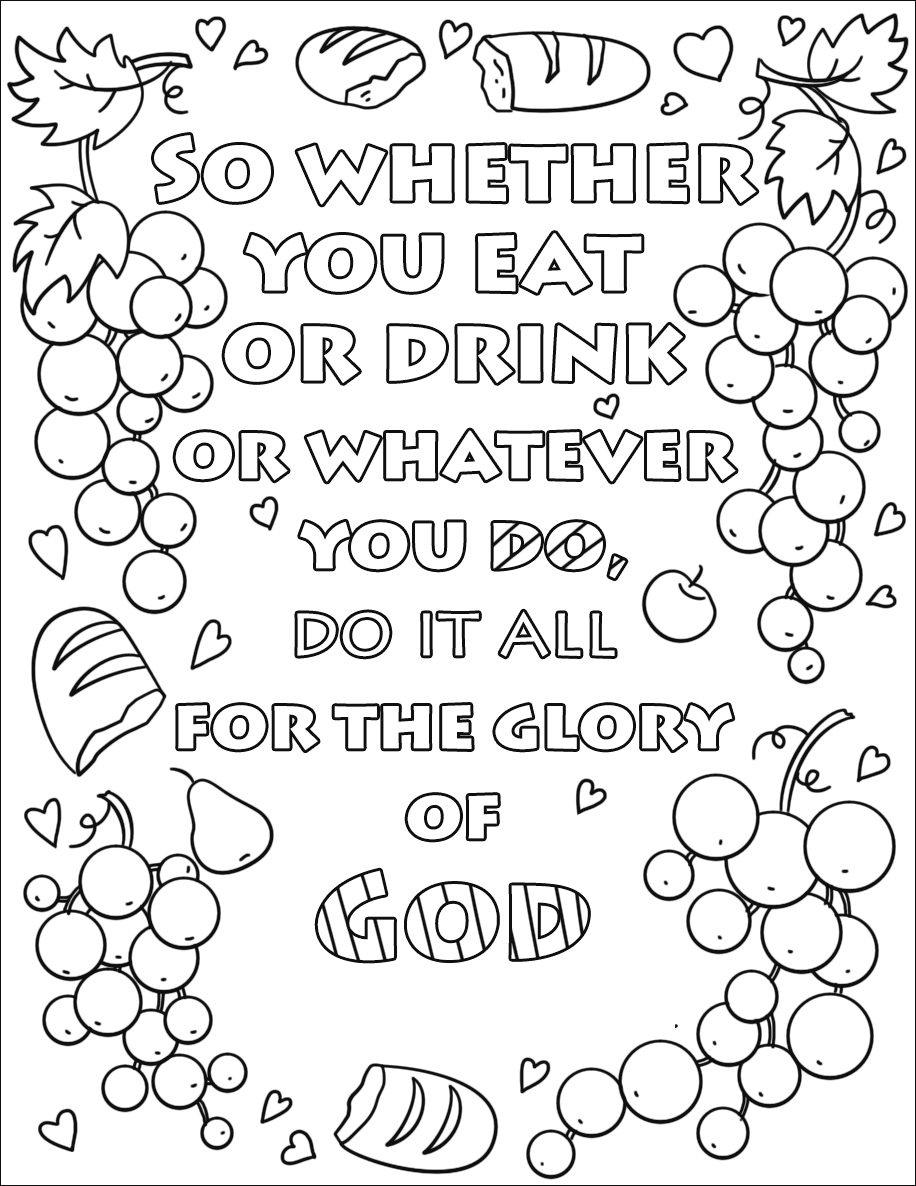 Bible Verse God Coloring Page