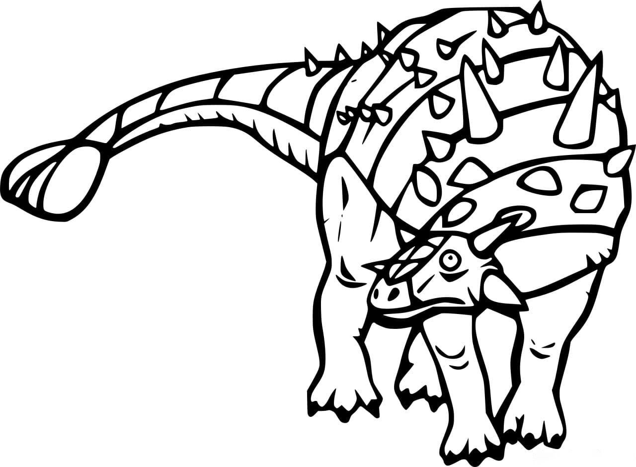 Talarurus Had Heavy Armour And Its Tail Coloring Page