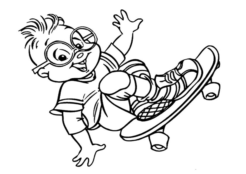 Alvin And The Chipmunks Seville Coloring Page