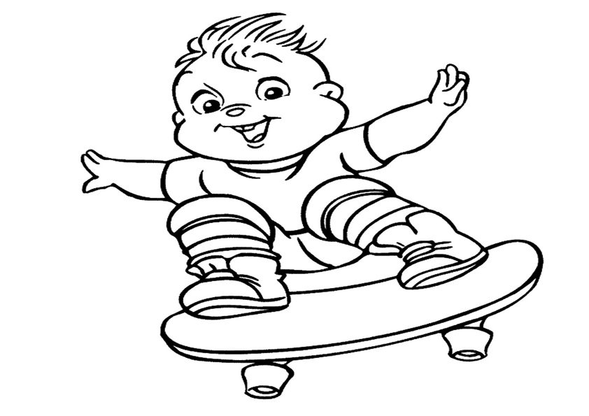 Alvin and the Chipmunks Theodore Coloring Page