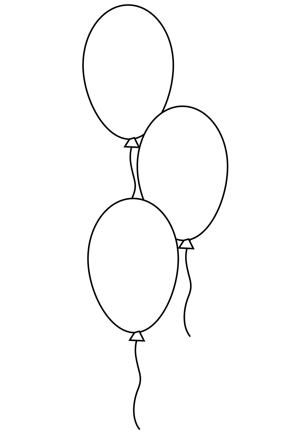 Beautiful Balloons Coloring Page