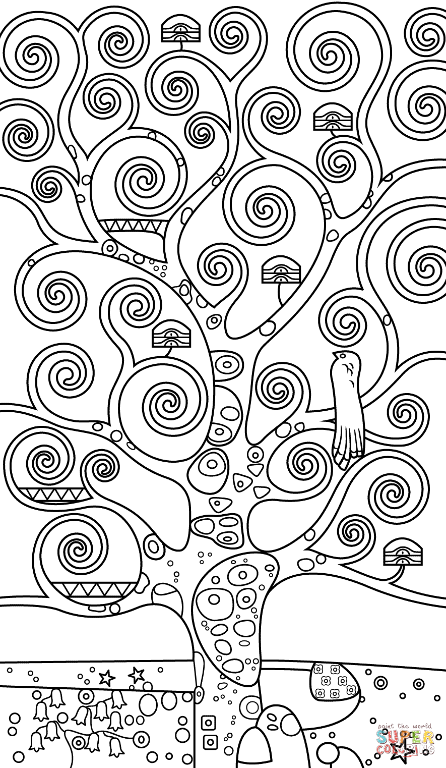 Tree Austria Coloring Page
