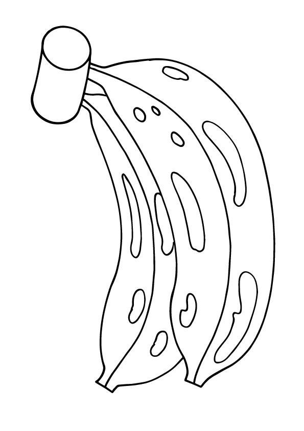Nice Two Bananas Coloring Coloring Page