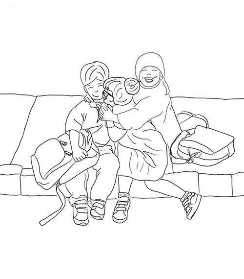 Nice Best Friends Coloring Page