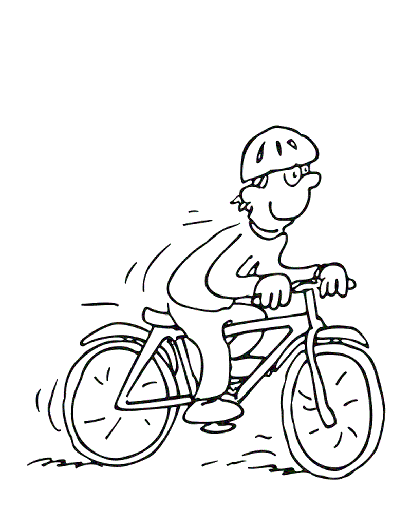 Nice Bicycle Coloring Page