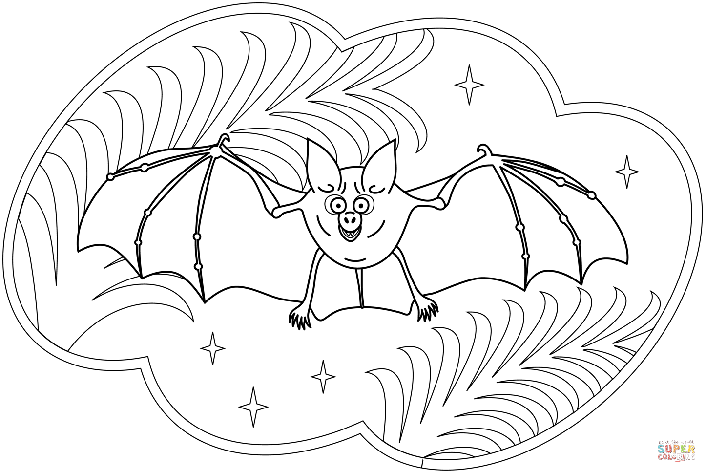 Vampire Bat Coloring Page Coloring Page