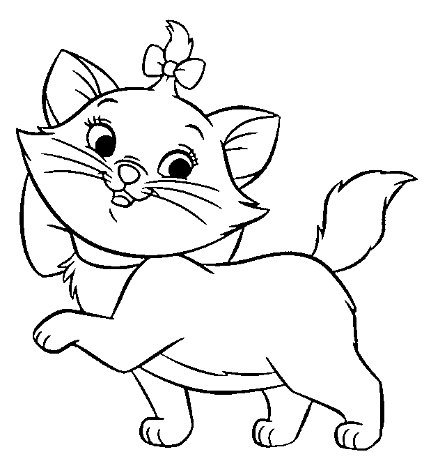 Aristocats Is Playing Coloring Page