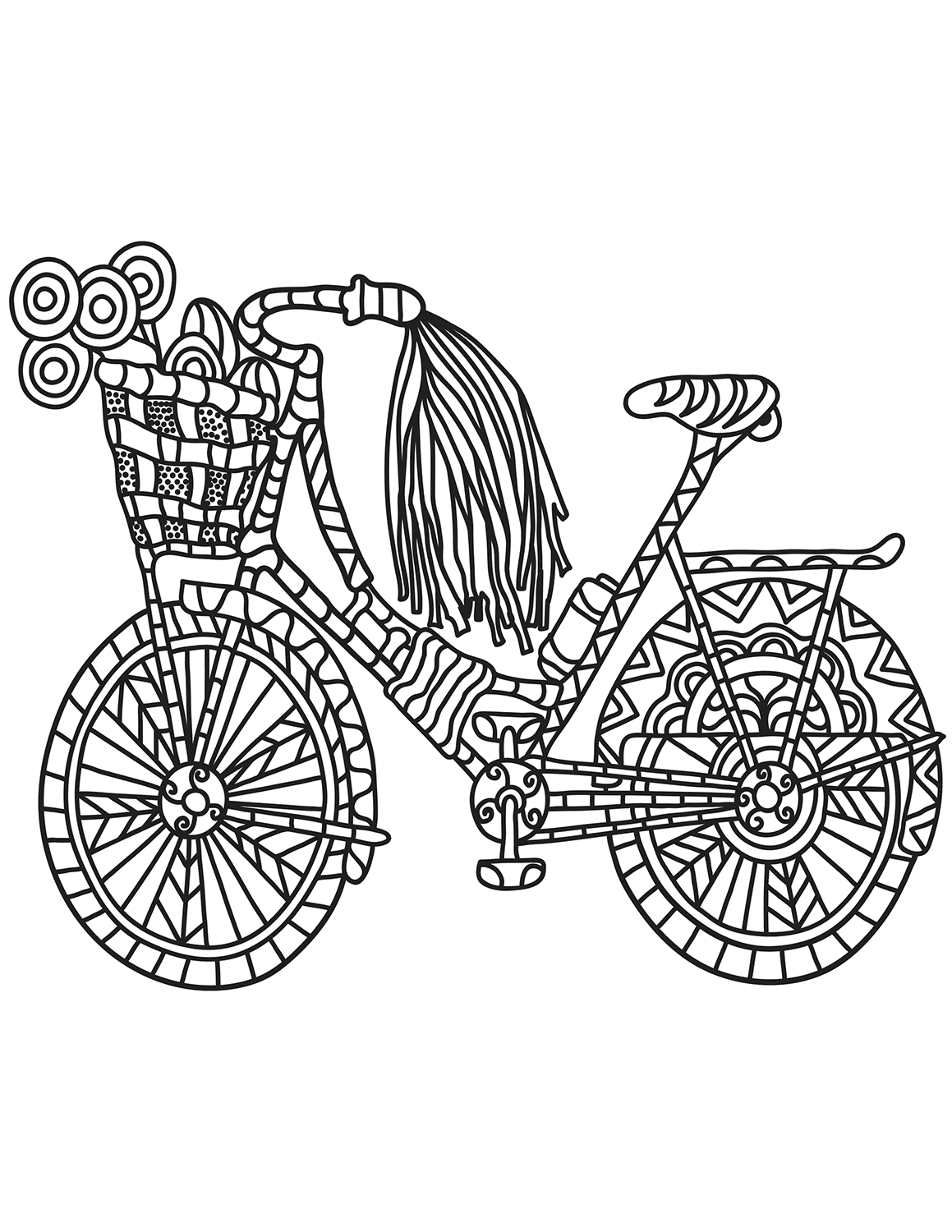 Bicycle For Kids Coloring Page