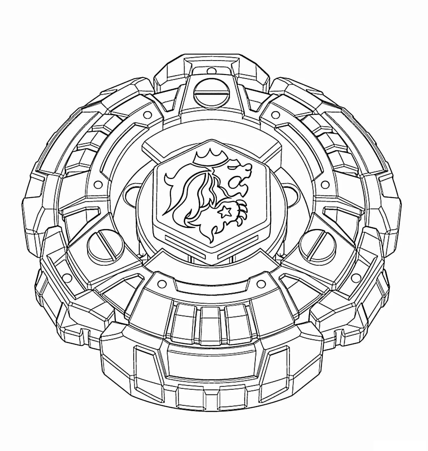 A Spinning Top That Supports Two Battle Modes Coloring Page