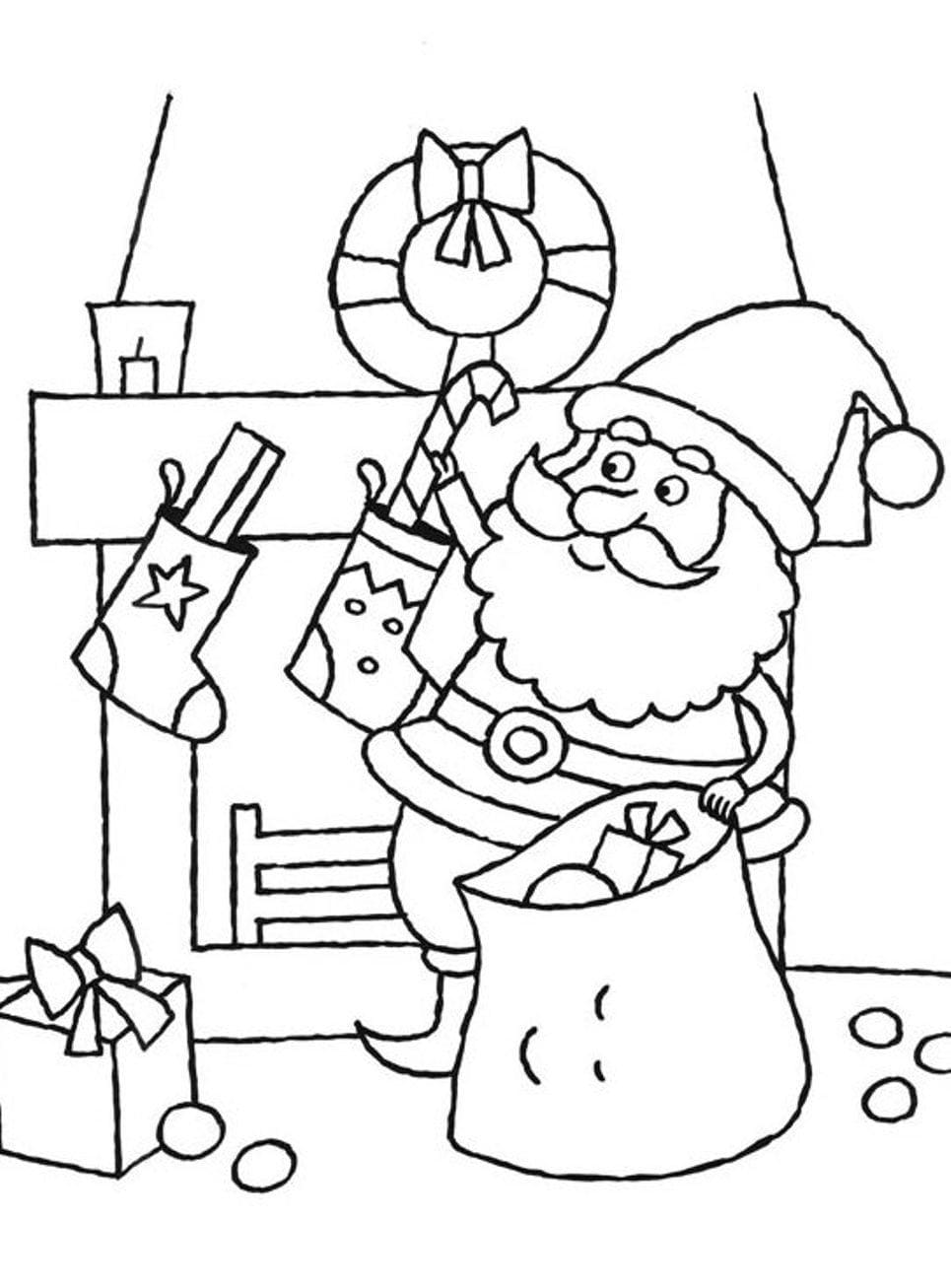 An Unexpected Surprise From Santa Claus Coloring Page