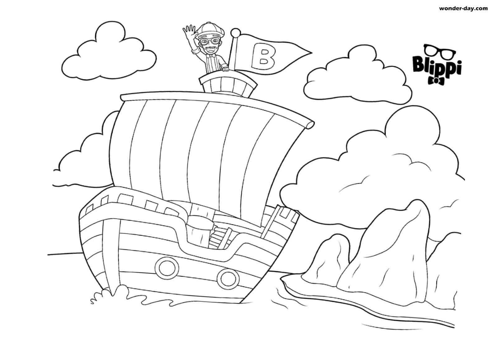 Blippi On Pirate Ship