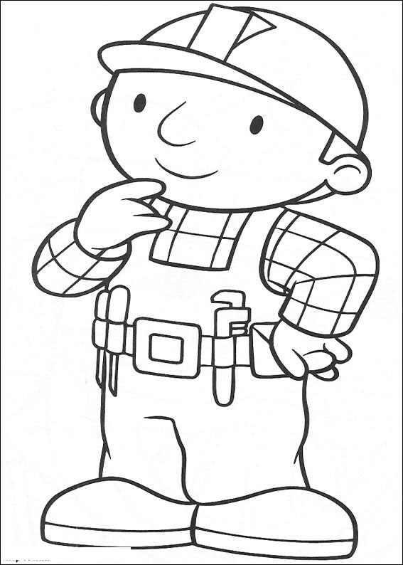Bob The Builder Waiting For Partner Coloring Page