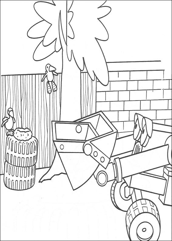 New Bob The Builder Control Machine Coloring Page