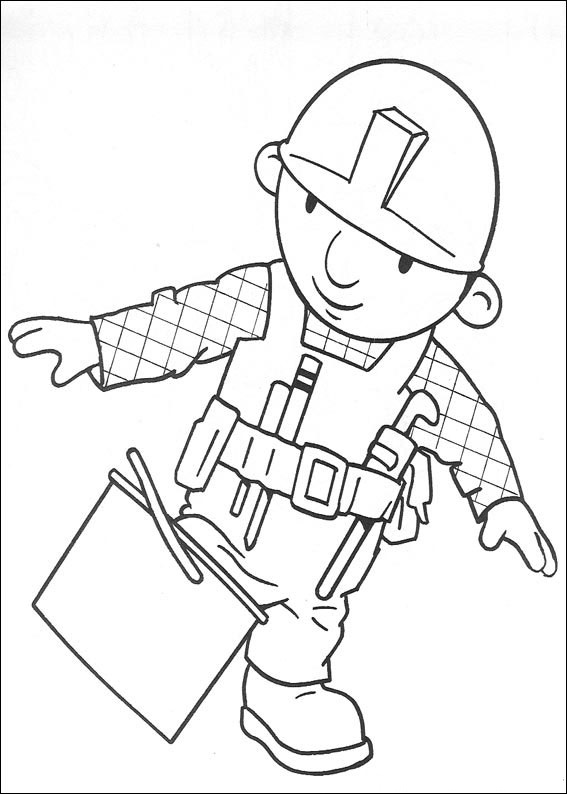 Bob The Builder Waiting For Tools Coloring Page
