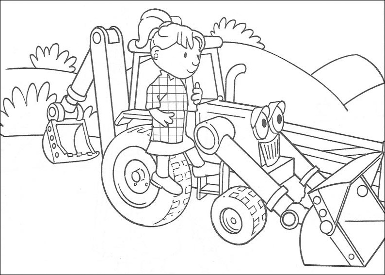 Bob The Builder And Truck Coloring Page