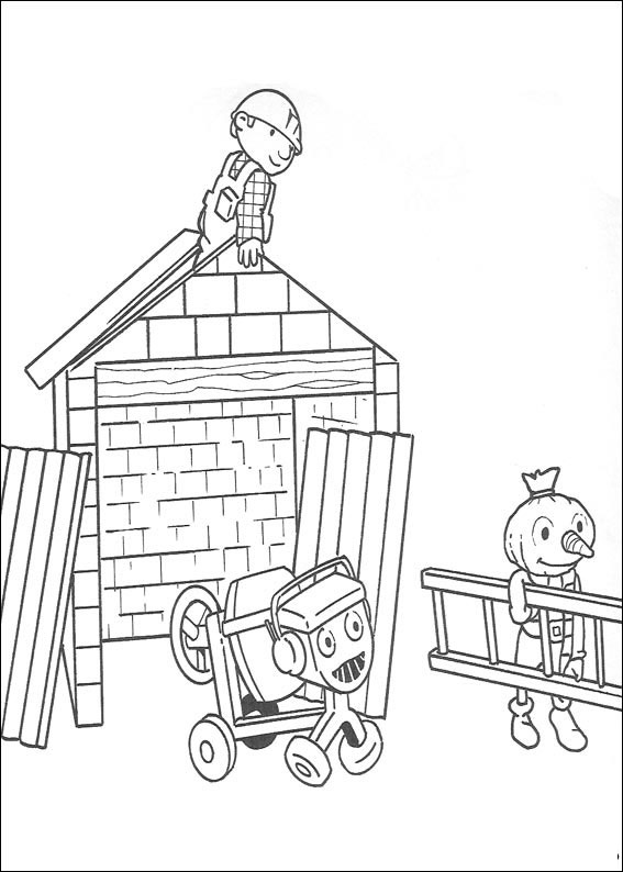 Bob The Builder On House Coloring Page