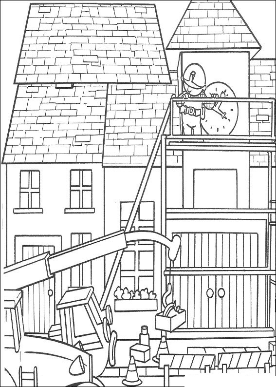New Bob The Builder Makes House Coloring Page