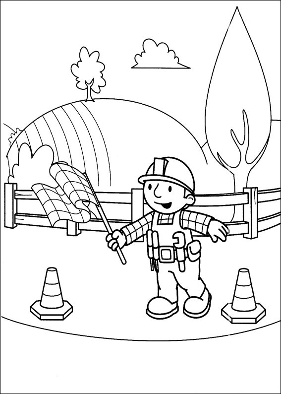 Print Bob The Builder For Kids Coloring Page