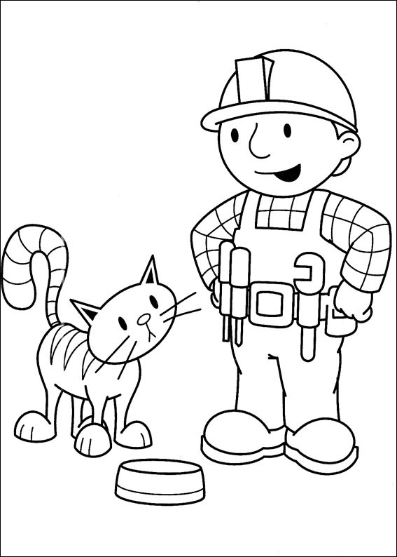 New Printable Leader Bob The Builder Coloring Page