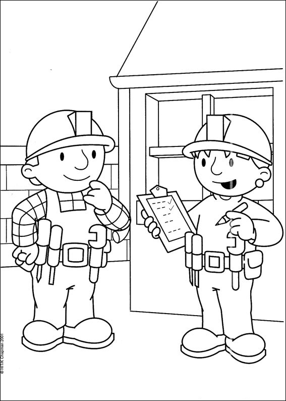 New Print Leader Bob The Builder Coloring Page