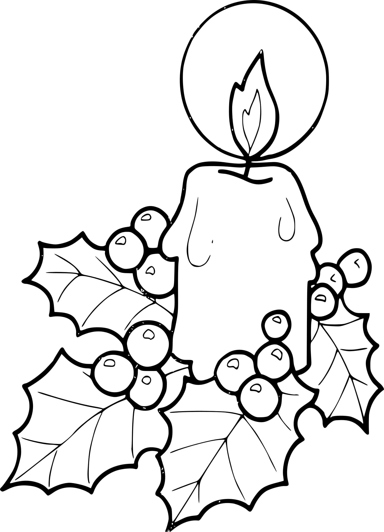 Burning Candle Coloring Page