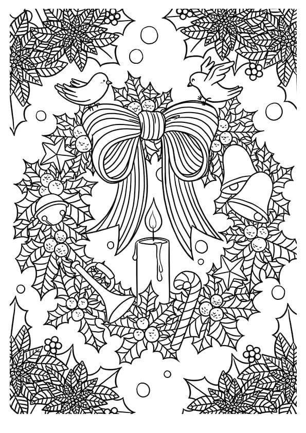 Christmas Atmosphere Coloring Page