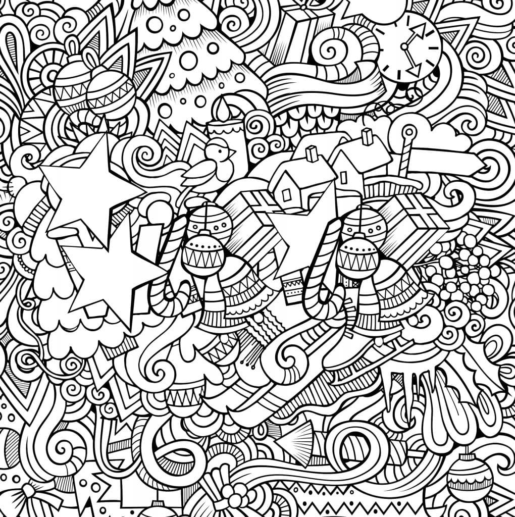 Christmas Decorations Coloring Page