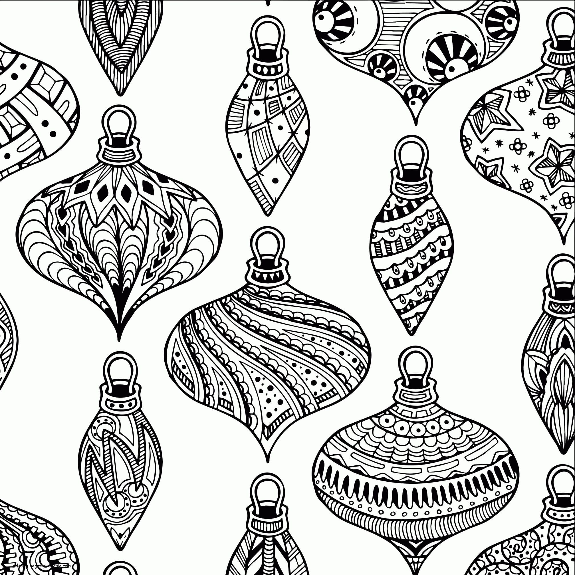 Christmas Tree Decorations Of Unusual Shape Coloring Page