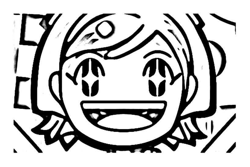 Girl Face Video Game Coloring Page