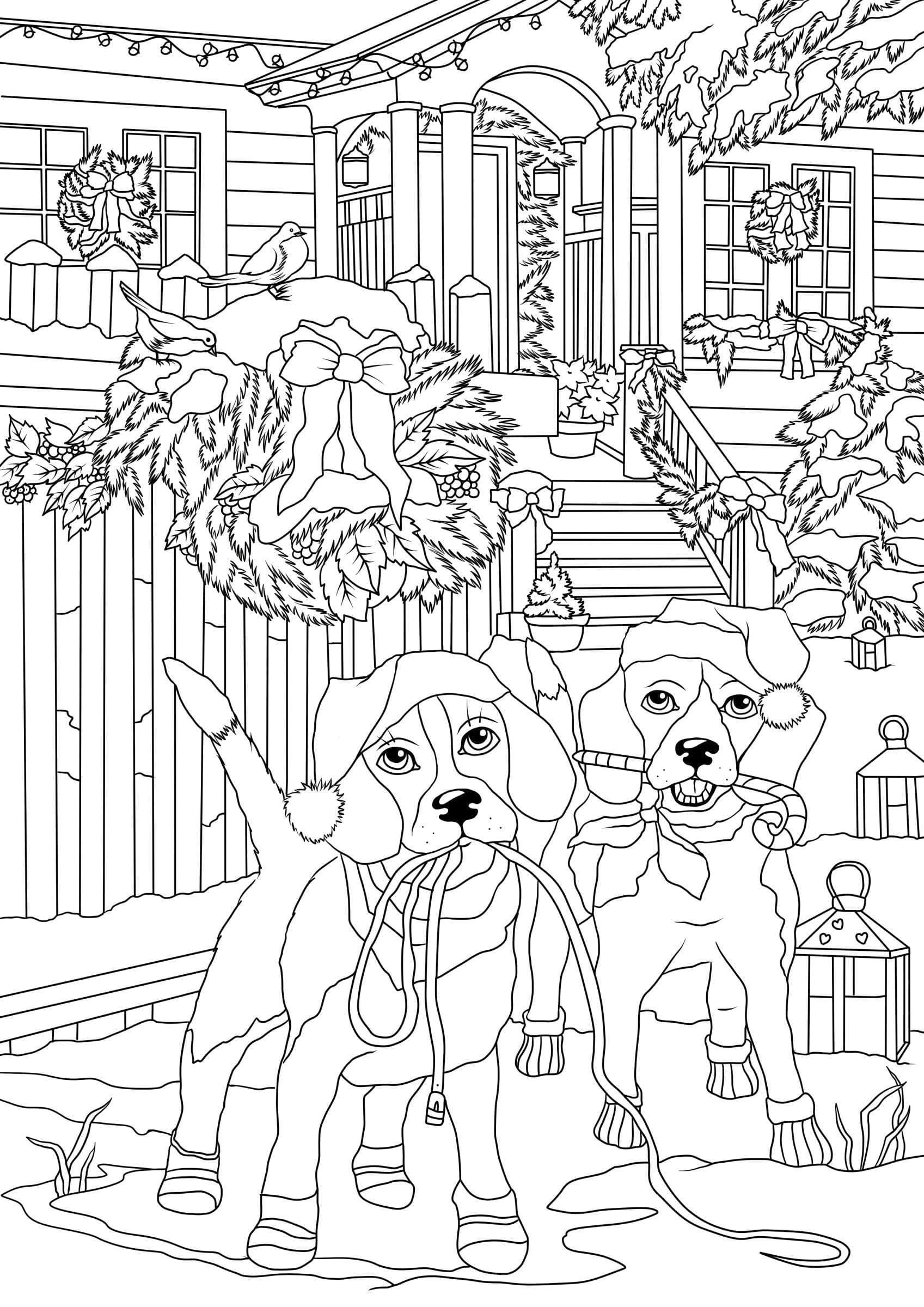 Detailed Christmas Coloring Page