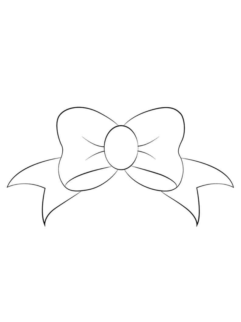 Easy Bow Coloring Page
