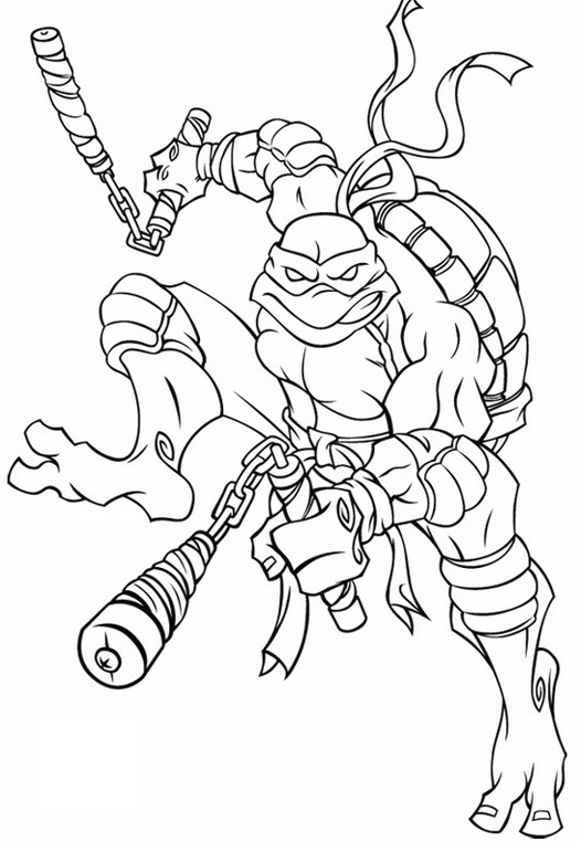 Printable Teenage Mutant Ninja Turtles Coloring Page