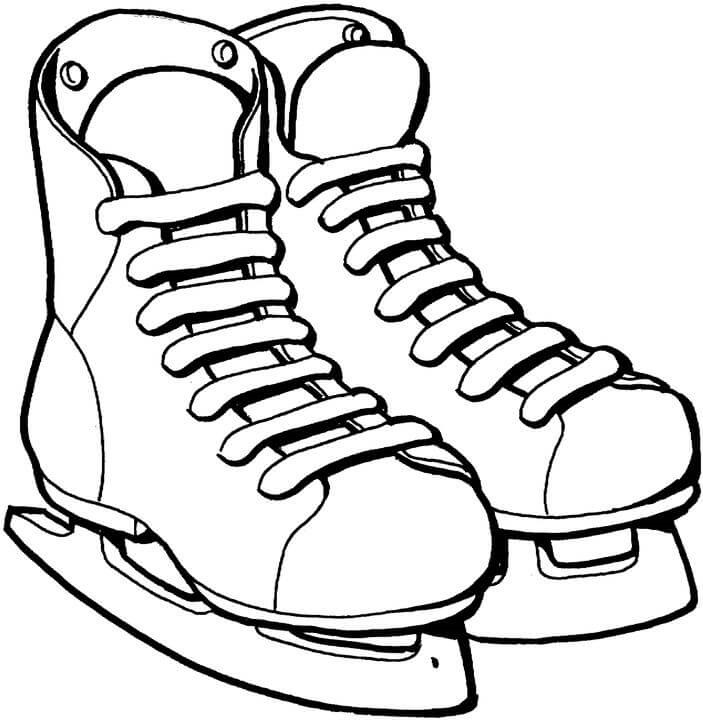 Shoes For Ice Skating Coloring Page