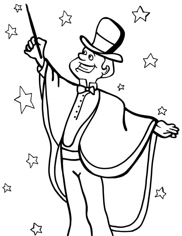 The Magic Man Coloring Page