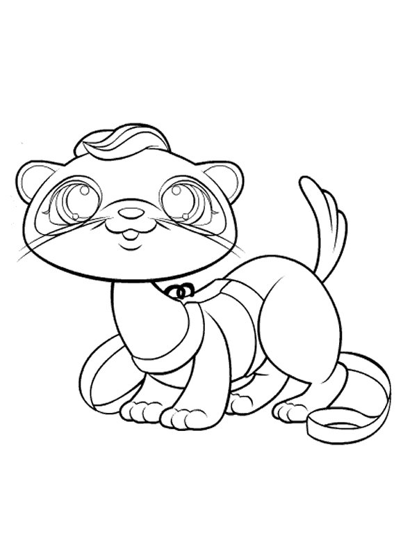 Littlest Pet Shop Looking At Coloring Page