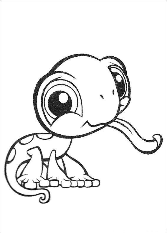 Littlest Pet Shop With Turle Coloring Page