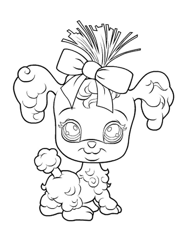 Littlest Pet Shop And Bow Tie Coloring Page